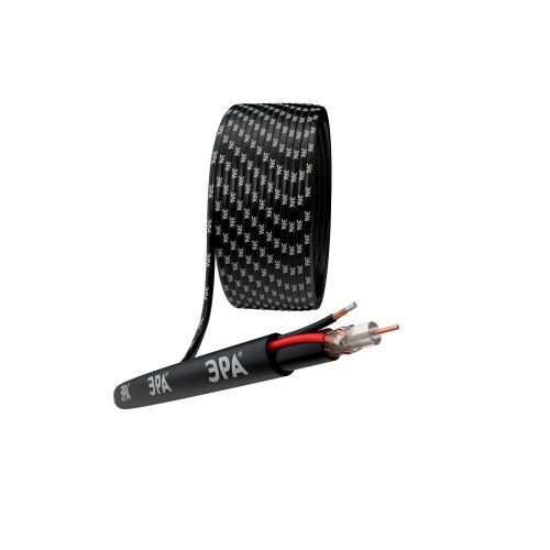 Кабель для аналогового видеонаблюдения KL-0.5-PE КВК-П-2+2х0.5кв.мм 200м черн. Simple Эра Б0052737