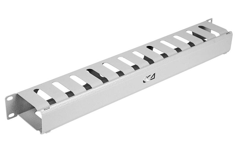 Органайзер кабельный горизонтальный с крышкой ОКГК-19дюйм-1U ССД 130411-00478