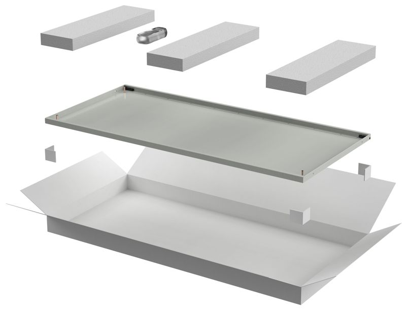 Дверь для шкафа LINEA N 18U 800мм метал. сер. ITK LN35-18U8X-DM