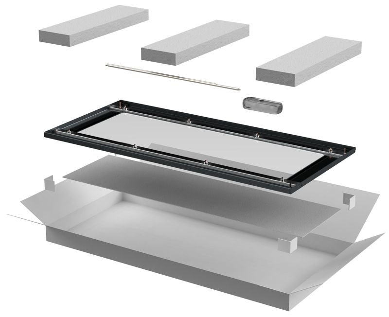 Дверь для шкафа LINEA N 18U 800мм стеклян. черн. ITK LN05-18U8X-DR