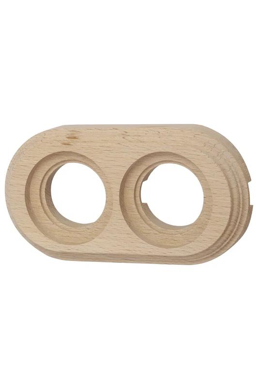 Рамка 2-м ОП Лизетта ретро на бревно 200мм бук натурэль Bironi BFC20-620-10