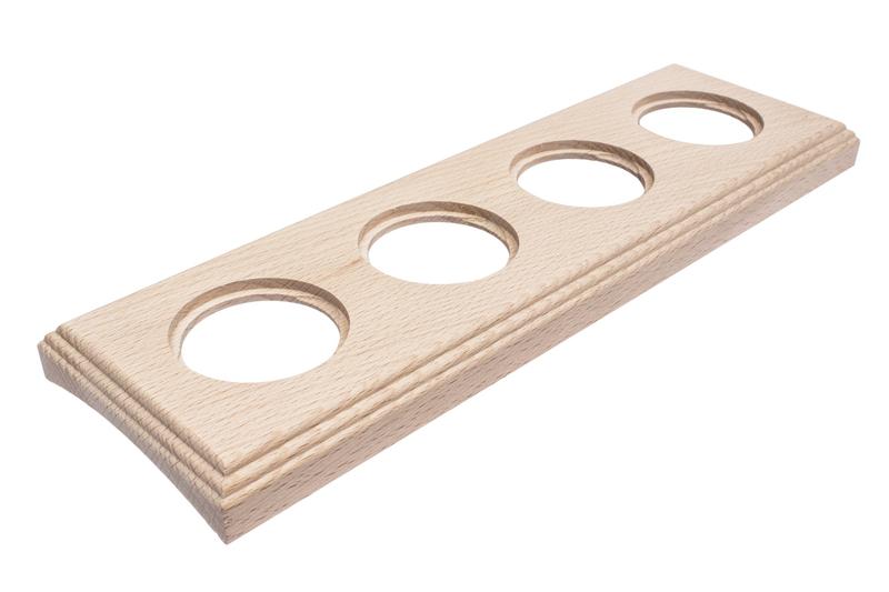 Рамка 4-м ОП Лизетта ретро на бревно 200мм бук натурэль Bironi BFC20-640-10