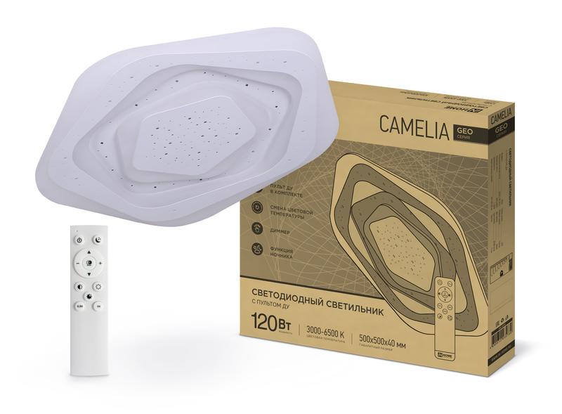 Светильник светодиодный GEO CAMELIA 120Вт 3000-6500К 8400лм 230В 500х40мм с пультом ДУ IN HOME 4690612035796