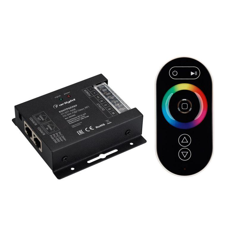 Контроллер VT-S17-4х6A 12-24В ПДУ овал RF IP20 метал. Arlight 023322
