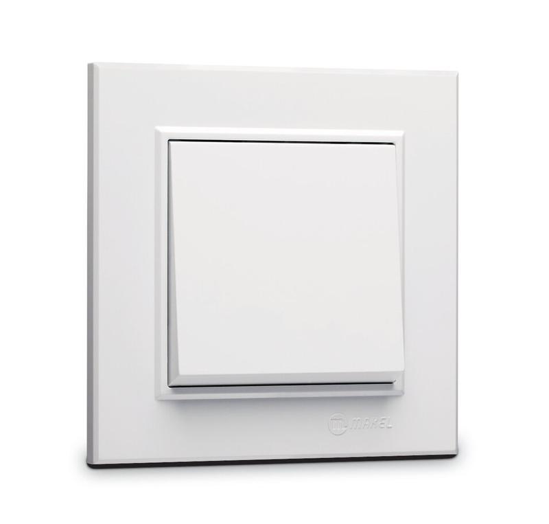 Переключатель проходной 1-кл. СП Karea 10А IP20 бел. Makel 56001020