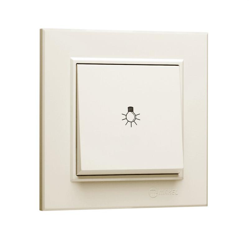 Кнопка таймера 1-кл. СП Karea 10А IP20 крем. Makel 56010004