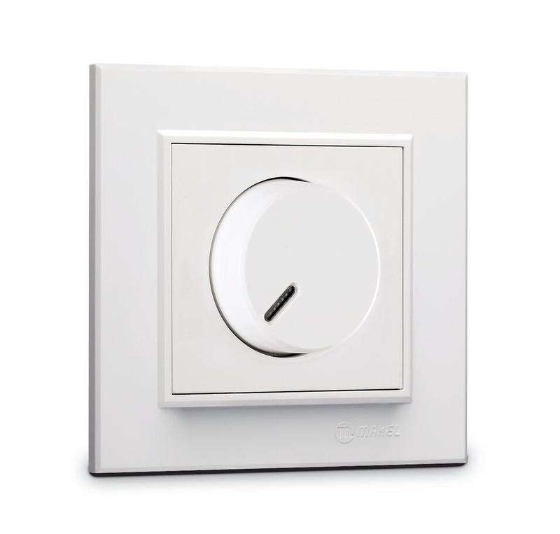 Диммер СП 600Вт Karea IP20 с сетевым фильтром бел. Makel 56001031