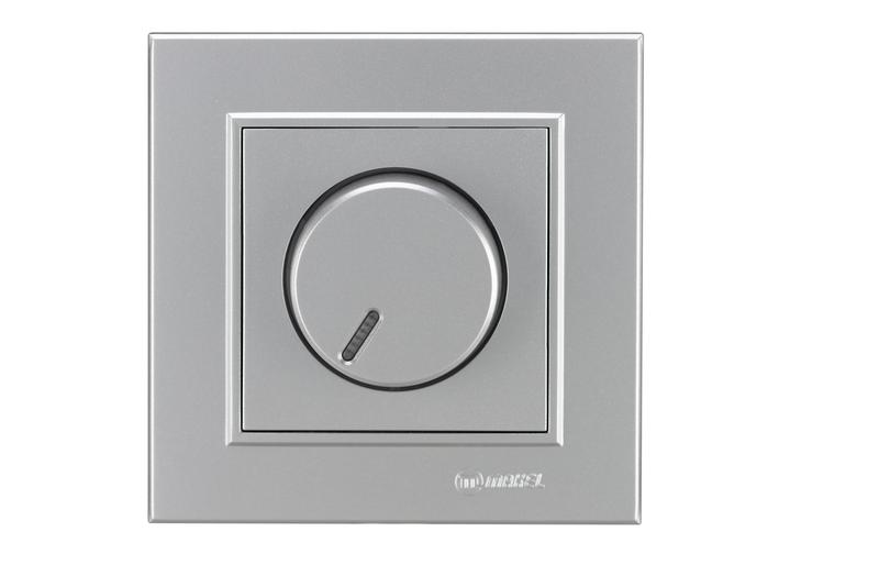 Диммер СП 600Вт Karea IP20 с сетевым фильтром серебр. Makel 56065031