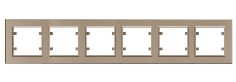 Рамка 6-м Karea горизонт. латунь Makel 56057706