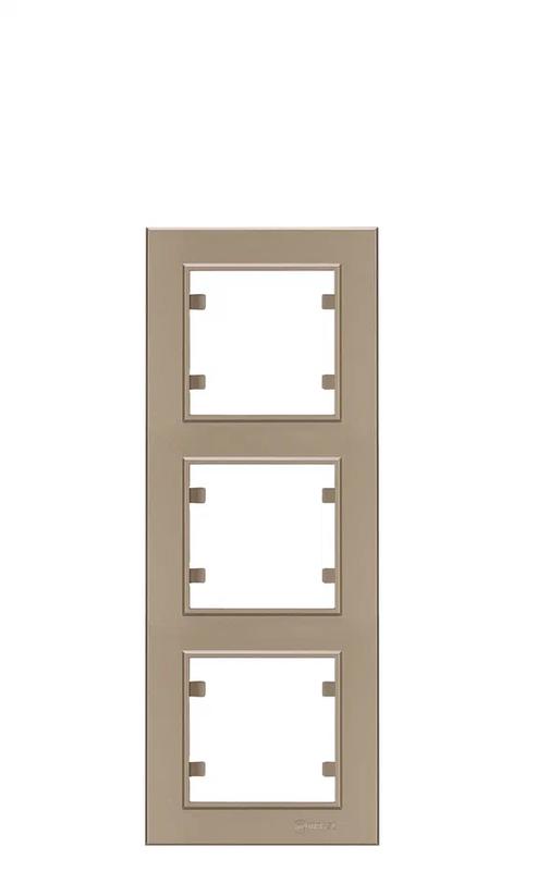 Рамка 3-м Karea вертик. латунь Makel 56057708