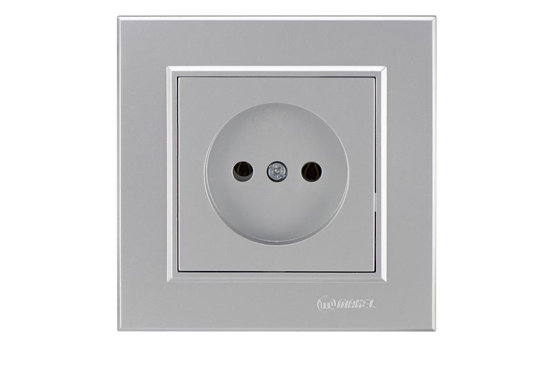 Розетка б/з СП Karea 16А IP20 серебр. керамика Makel 56065002