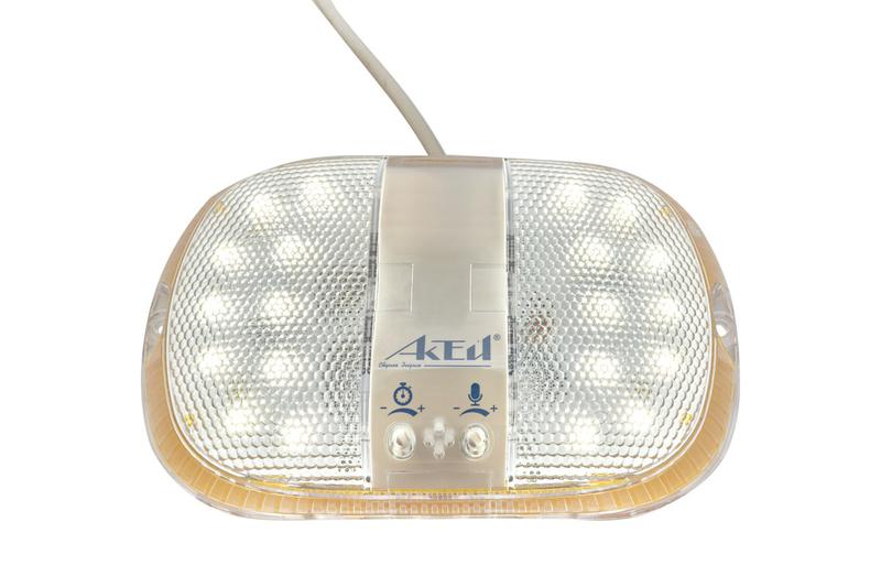 Светильник светодиодный ЖКХ Персей 8Вт IP30 с оптико-акустическим датчиком 3 режима работы цветное основание Актей СА-7008УЦв