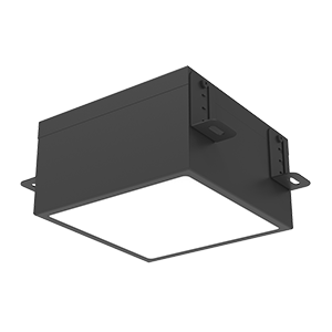 Светильник светодиодный DL-Grill для потолка Грильято 200х200 15Вт 3000К 186х186х80 IP54 встраив. RAL9005 черн. муар диммер DALI VARTON V1-R0-90810-10D01-5401530