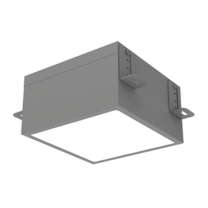 Светильник светодиодный DL-Grill для потолка Грильято 200х200 20Вт 3000К 186х186х80 IP54 встраив. RAL7045 сер. муар VARTON V1-R0-70810-10000-5402030