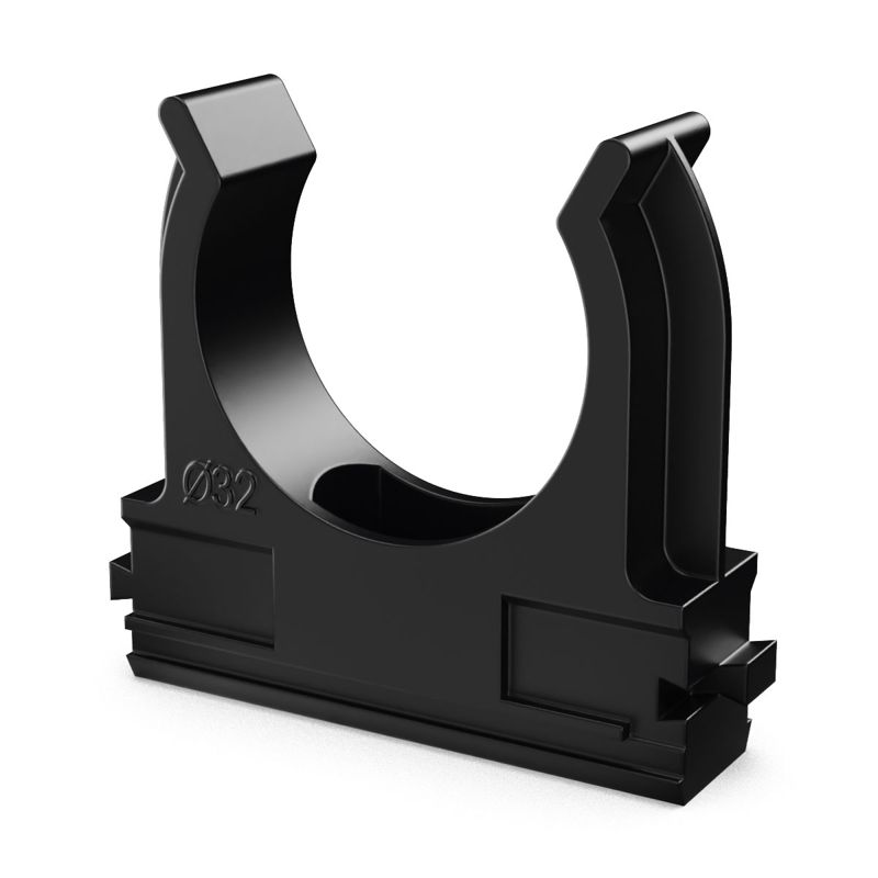 Держатель для труб (клипса) d32мм полистирол черн. Промрукав PR.02732ч