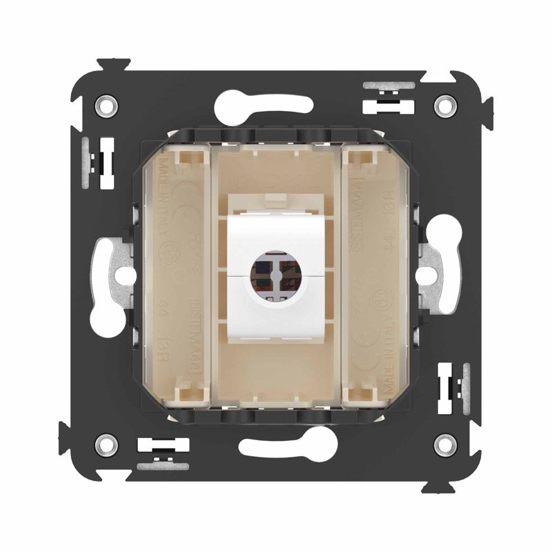 Розетка компьютерная 1-м СП Avanti "Ванильная дымка" RJ45 кат.6A без шторок механизм DKC 4405673