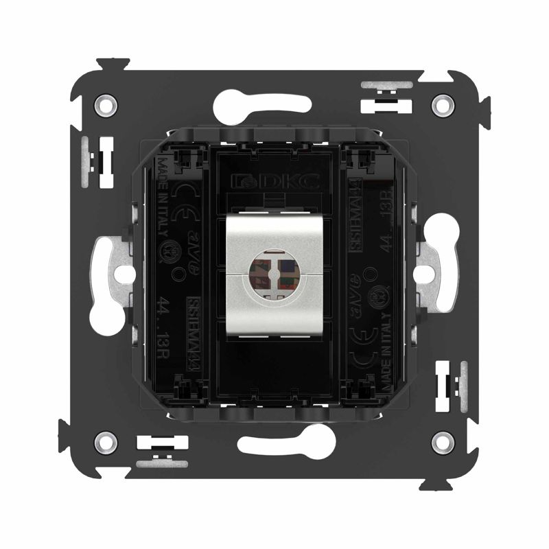 Розетка компьютерная 1-м СП Avanti "Черный квадрат" RJ45 кат.6 без шторок экранир. механизм DKC 4402793