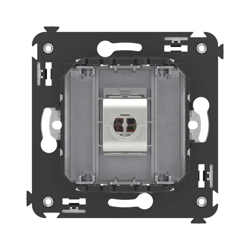 Розетка компьютерная 1-м СП Avanti "Закаленная сталь" RJ45 кат.5E без шторок экранир. механизм DKC 4404763