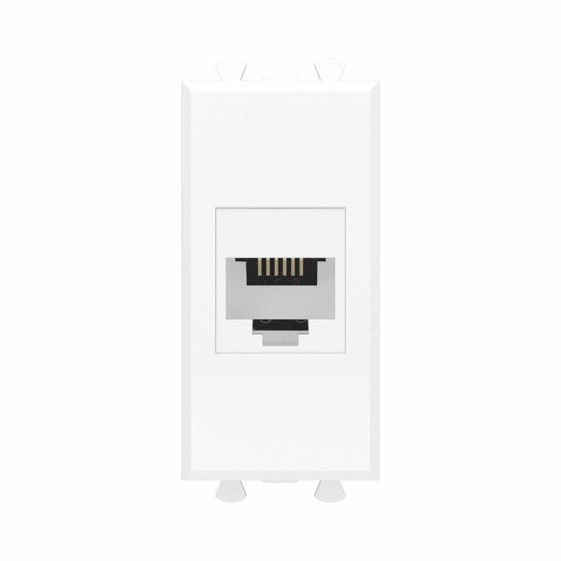 Розетка телефонная 1мод. Avanti "Белое облако" RJ12 без шторок модульная механизм DKC 4400611