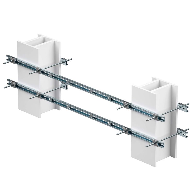 Комплект монтажных профилей обжимной тип 3 крепление к двум стойкам 350х400мм длина профиля 1500мм для крепления 3 оболочки(ек) одного типоразмера с видом защиты Ex d гор. оцинк. DKC EX-D3TRB040515U