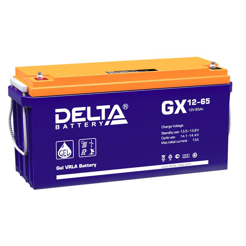 Аккумулятор GEL 12В 65А.ч 350х167х183 GX 12-65 Delta 4614010170019