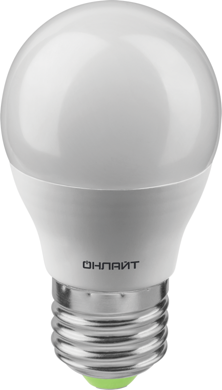 Лампа светодиодная 90 063 OLL-G45-12-230-2.7K-E27-FR 12Вт шар 2700К тепл. бел. E27 1200лм 176-264В ОНЛАЙТ 90063