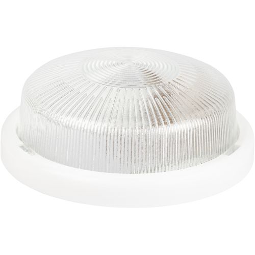 Светильник "Рондо" НБО 05-100-001 max 100Вт E27 IP44 круг с ободком пласт./стекл. бел. Эра Б0053071