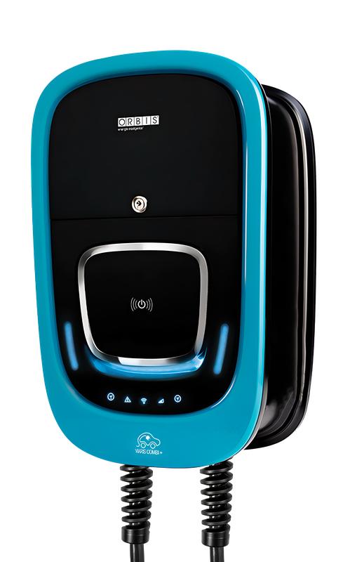 Станция зарядная для электромобилей VIARIS COMBI+22кВт; 5м кабель T2; 5м кабель T2; WiFi+Ethernet ORBIS OB94P722KA2