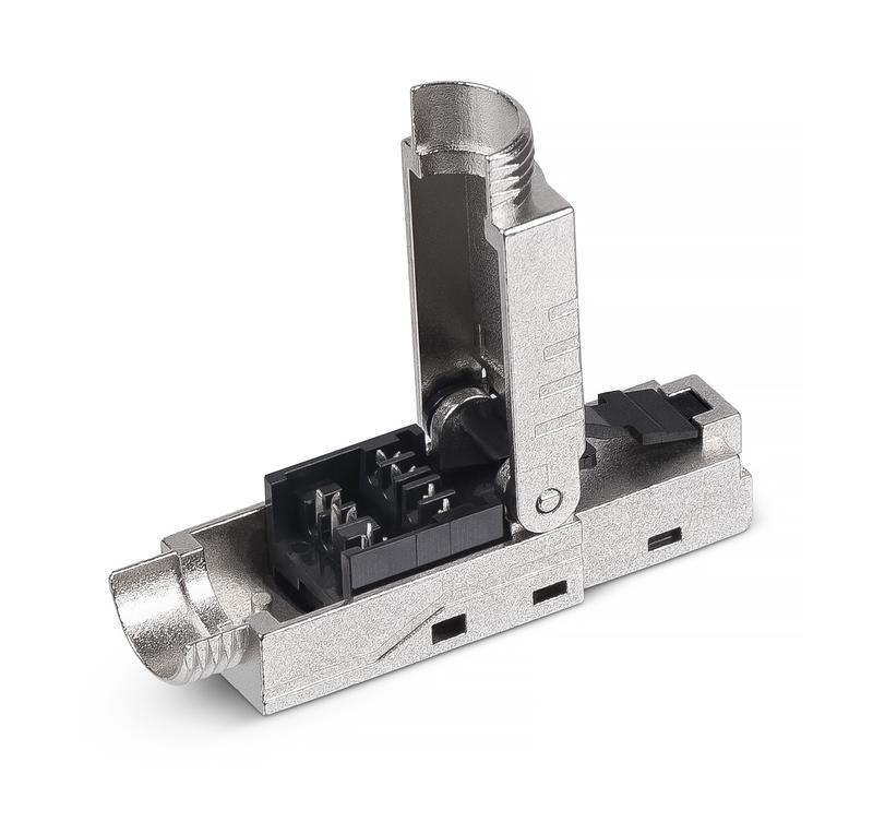 Коннектор RJ45 (8P8C) 8P8C-SH-C8-TWP под витую пару кат.8 экранир. со вставкой Cabeus 10070c