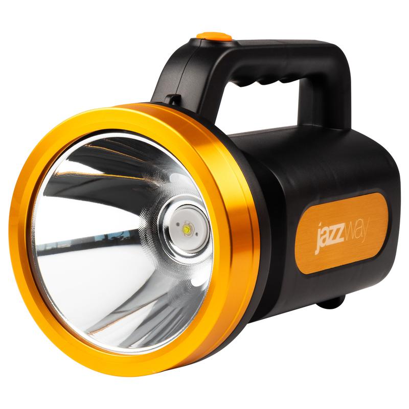 Фонарь-прожектор аккумуляторный Accu7-L10W 10Вт IP20 350лм (7ч)/100лм (26ч) аккум. 3.7В Li-Ion 7.2А.ч дальность луча 800м JazzWay 5030701