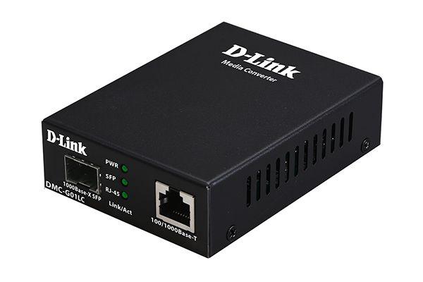 Медиаконвертер DMC-G01LC/C1A с 1 портом 100/1000Base-T и 1 портом 1000Base-X SFP D-link 1270343