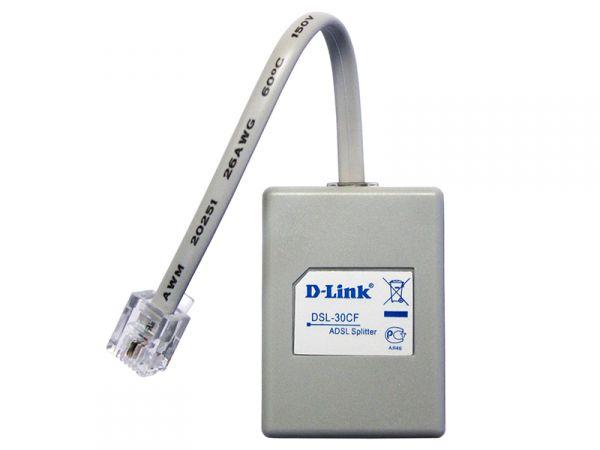 Сплиттер DSL-30CF/RS ADSL Annex A 1xRJ11 вход и 2xRJ-11 выход с 12см телефон. кабелем D-link 164163