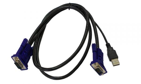 Кабель DKVM-CU/B1A KVM дл.1.8м с разъемами VGA и USB D-link 1100388
