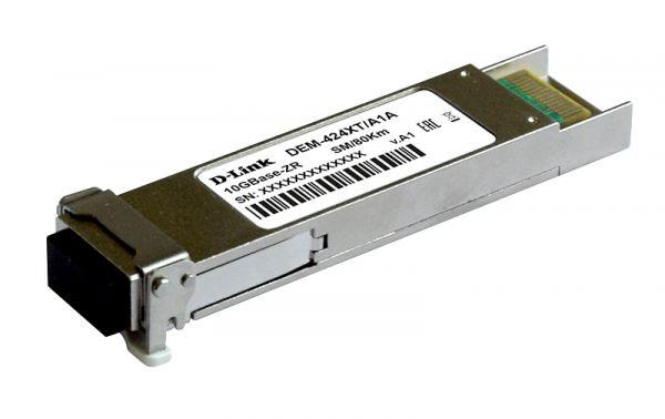 Трансивер XFP 424XT/A1A с 1 портом 10GBase-ER для одномод. оптич. кабеля (до 80км) D-Link 1372967