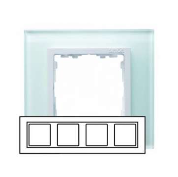 Рамка 4-м Simon82 стекло бел. Simon 82647-30