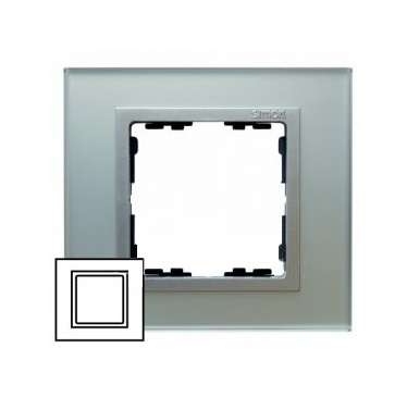 Рамка 1-м Simon82 стекло серебр. Simon 82917-62