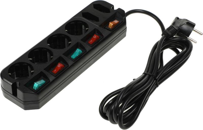 Удлинитель 6х3м A16 черн. (пакет ПЭ) MOST 1033470