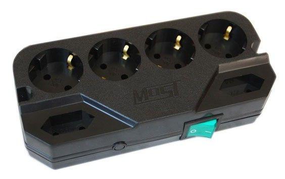 Удлинитель с сетевым фильтром 6х5м СRG черн. (блист.) MOST 633403