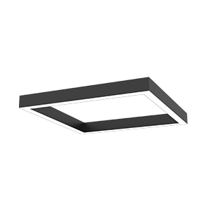 Светильник светодиодный Х-line 1070х1070х100 80Вт 3000К 8400лм квадратный подвесной с опаловым рассеив. RAL9005 черн. муар VARTON V1-R0-9S823-02OP0-4008030