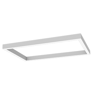 Светильник светодиодный Х-line 1070х575х100 90Вт 3000К 8550лм прямоугол. подвесной с опаловым рассеив. RAL9003 бел. муар VARTON V1-R0-1R828-02OP0-4009030