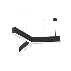 Светильник светодиодный Х-line 790х912х100 30Вт 3000К 3100лм Y-образ. с опаловым рассеив. RAL9005 черн. муар торцевые крышки (4шт) VARTON V1-R0-9Y823-02OP0-4003030