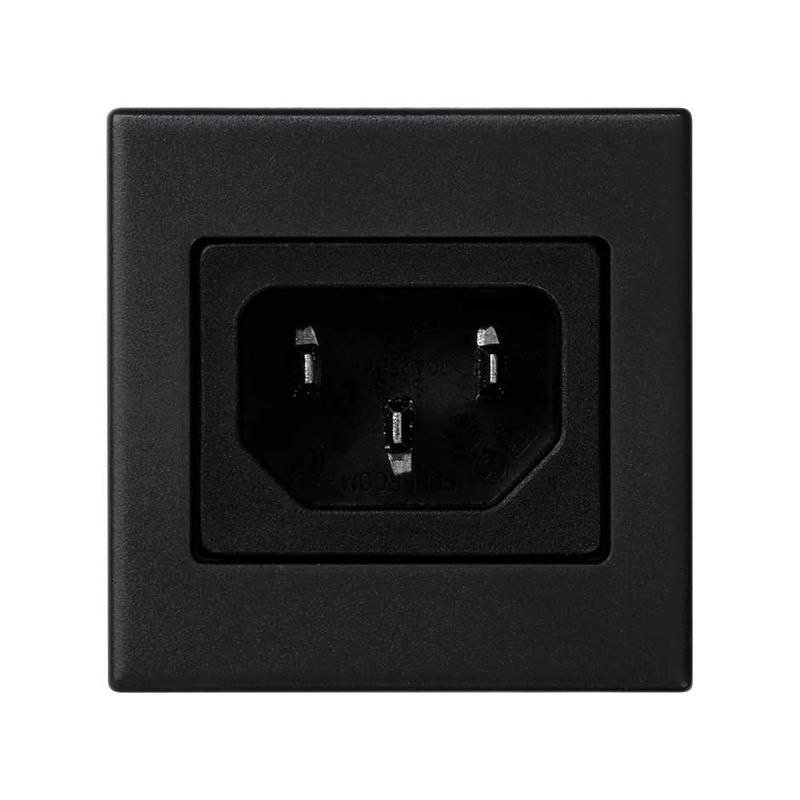 Плата для подкл. 1вых. IEC 320 "папа" K45 черн. Simon Connect K305A-14