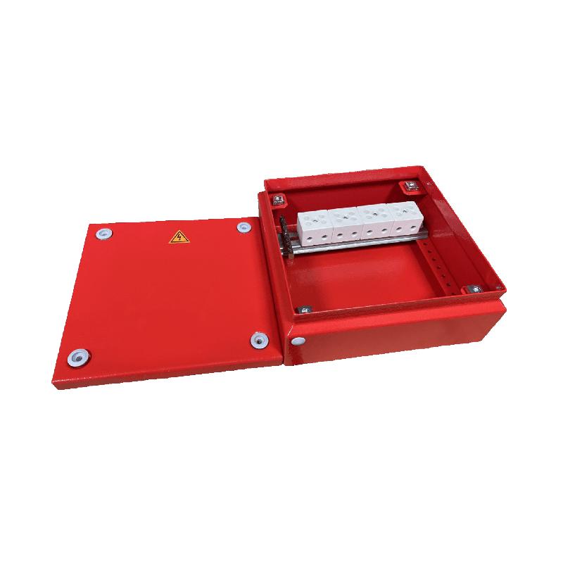 Коробка распределительная огнестойкая 150х150х80мм IP55 КРОПС-ST5 FRJB-KM-ST5-4-06-КРОПС-IP55 для кабелей до 4кв.мм 6 клемм КМ KR0174