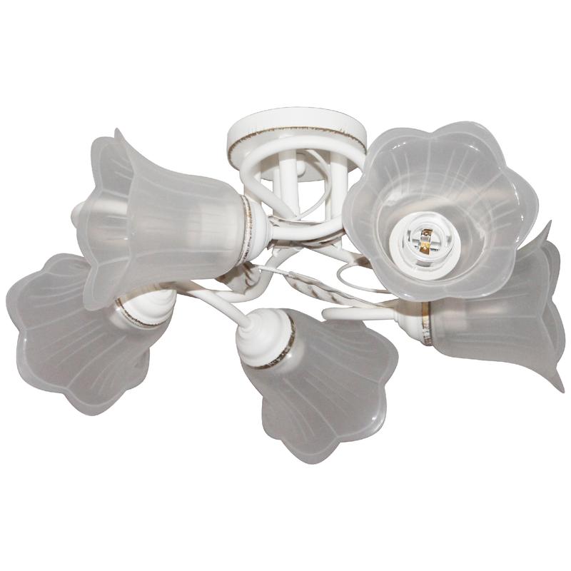 Светильник "Бонни" 151 (плафон П0472) НПБ 01-5х60-153 Е27 ИУ бел. зол. Элетех 1005404779