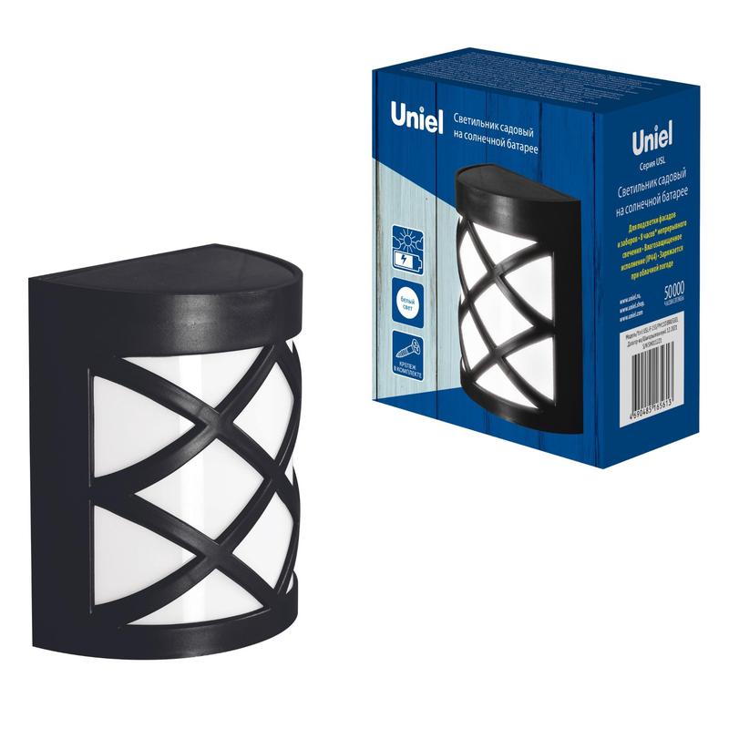 Светильник USL-F-155/PM110 BRUSSEL 6LED бел. свет 1хAA настенный на солнечной батарее Ni-Mh аккум. в компл. IP44. Uniel UL-00009371