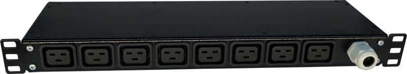 Блок распределения питания базовый 1U 32/230 8 C19 клеммная колодка Eurolan 60A-61-56-08BL