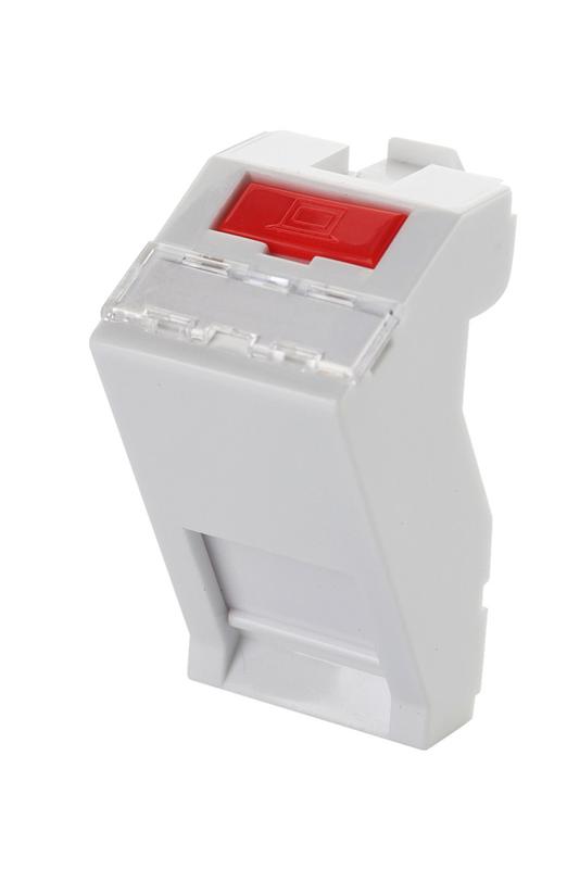 Адаптер 45х22.5мм для 1 модуля Keystone наклонный бел. Eurolan 16B-45-05WT