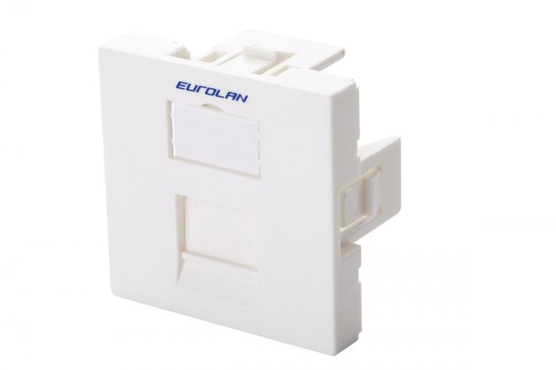 Адаптер 45х45мм для 1 модуля Keystone бел. Eurolan 16B-45-01WT