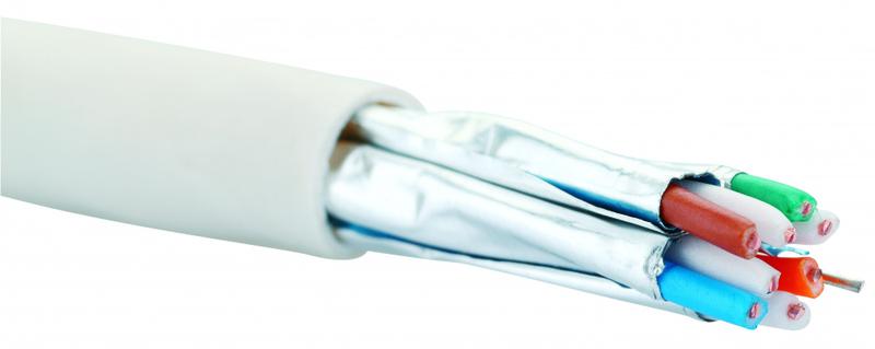 Кабель U/FTP кат.6A 4 пары нг(А)-HF 500МГц индивид. экран. пары внутр. бел. (уп.500м) Eurolan 19C-TA-12WT-R500