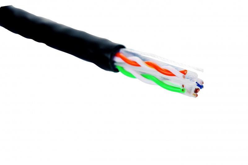 Кабель U/UTP кат.6 4 пары 23 AWG нг(А)-HF внешн./внутр. прокладки черн. (кор.) 3 Eurolan 19C-U6-09BL-B305